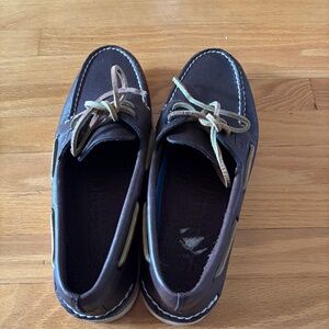 Sperry Top Sider Men's Brown Leather Boat Shoes Size 7.5 or Women's Size 8.5